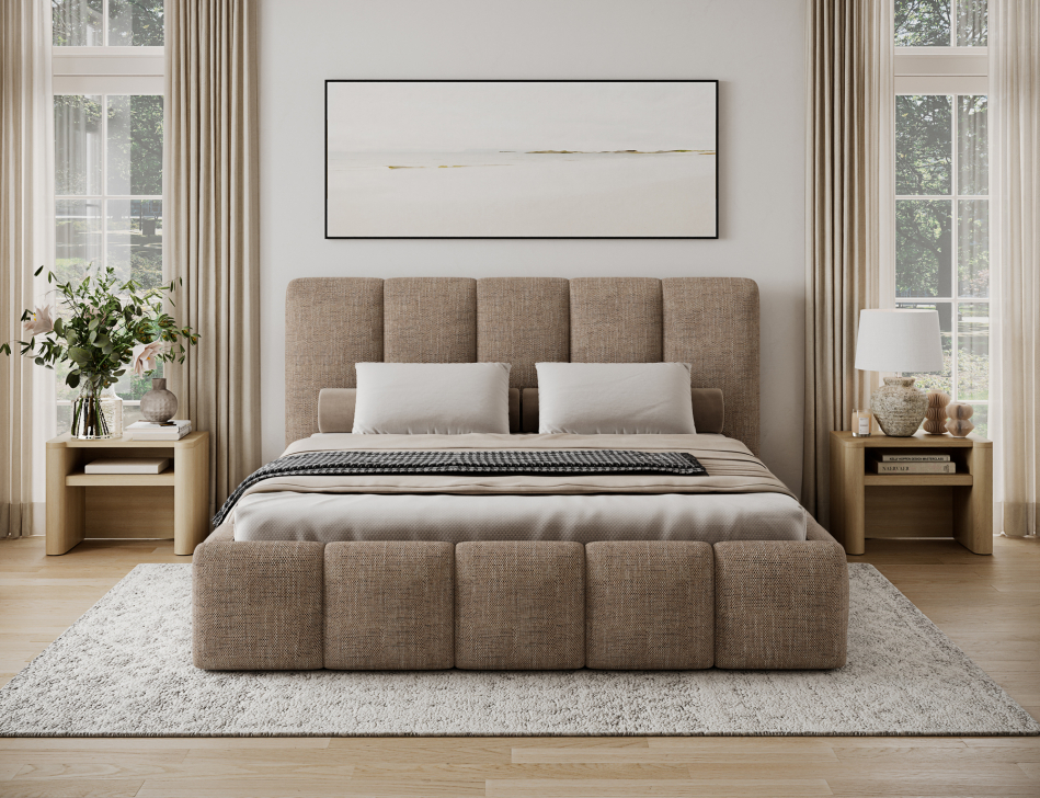 Edvige Upholstered Bed With Container 160x200