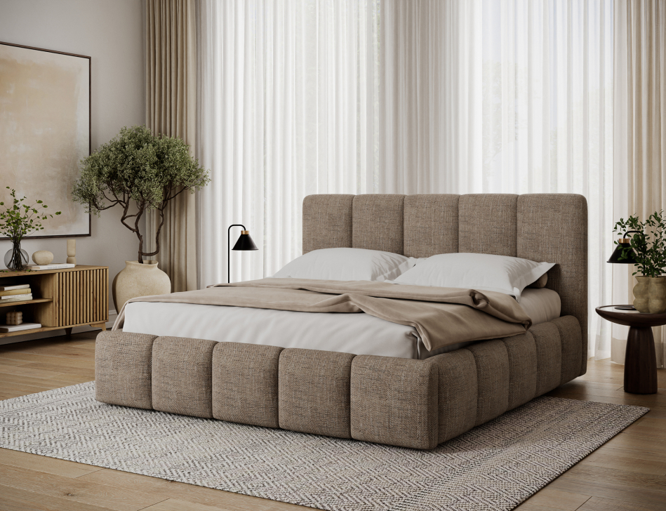 Edvige Upholstered Bed With Container 160x200