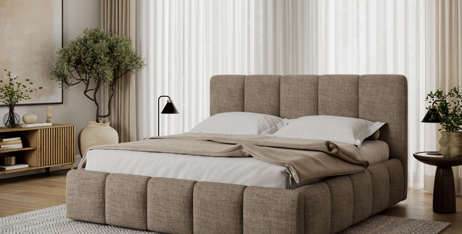 Edvige Upholstered Bed With Container 160x200