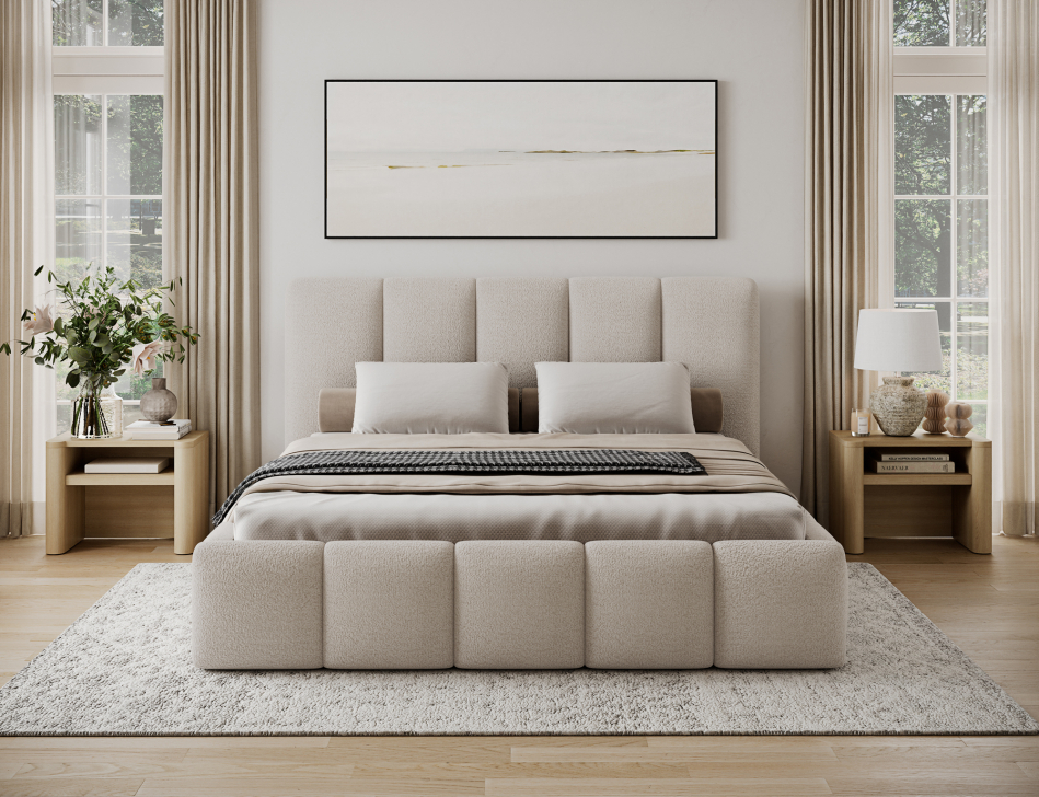 Edvige Upholstered Bed With Container 180x200