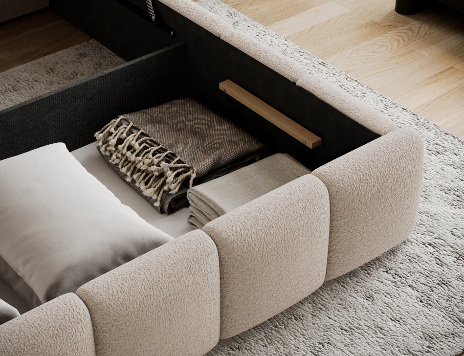 Edvige Upholstered Bed With Container 180x200