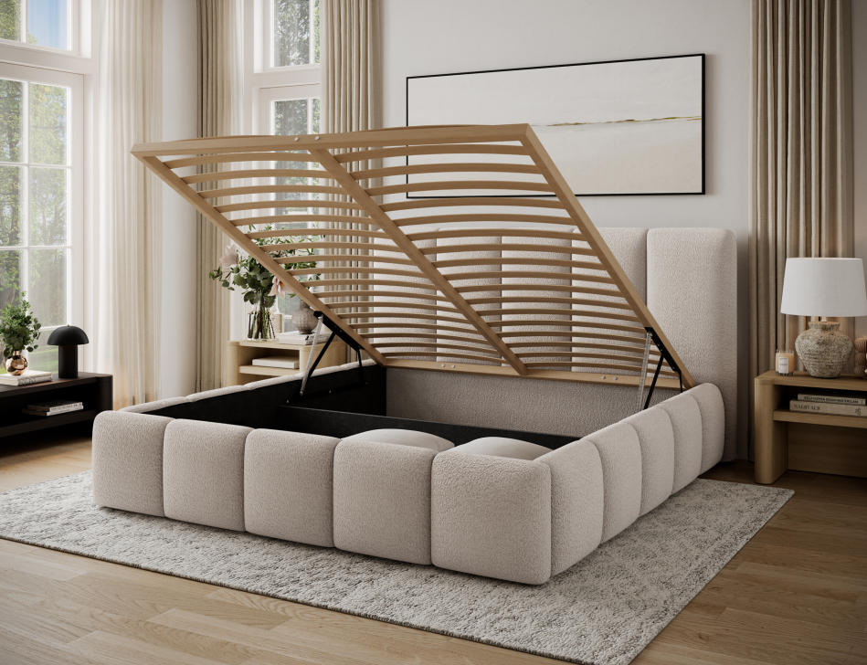 Edvige Upholstered Bed With Container 180x200