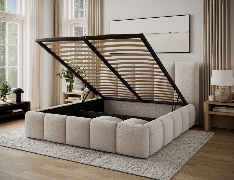 Edvige Upholstered Bed With Container 180x200