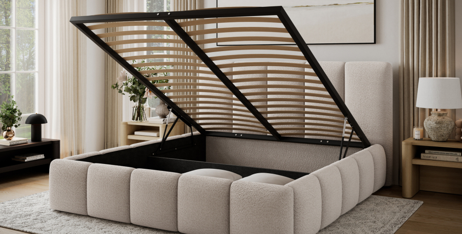 Edvige Upholstered Bed With Container 180x200