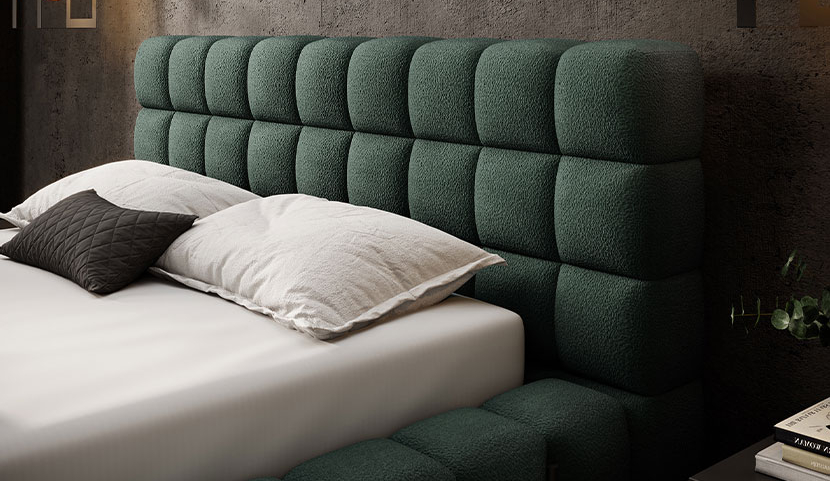 Magentta Upholstered Bed With Container 140x200