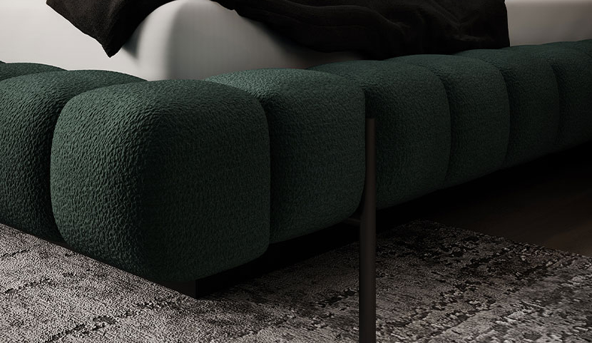 Magentta Upholstered Bed With Container 140x200