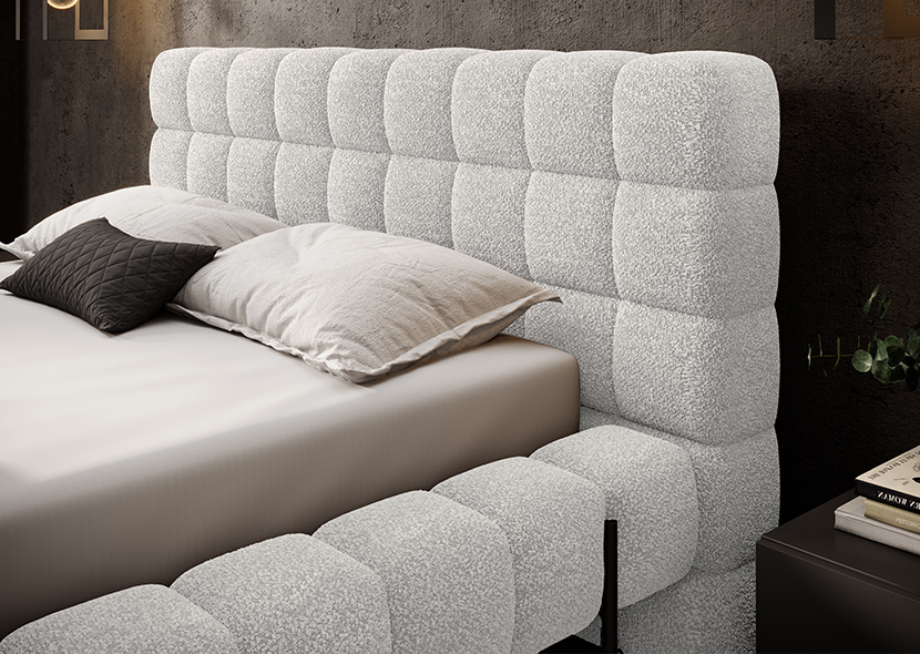 Magentta Upholstered Bed With Container 180x200