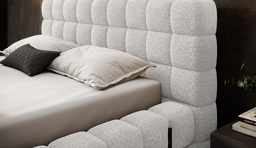 Magentta Upholstered Bed With Container 180x200