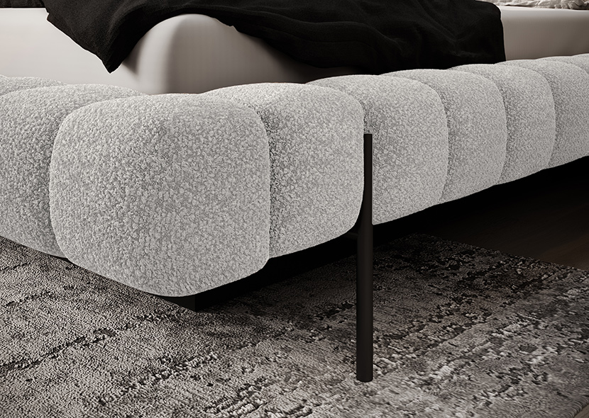 Magentta Upholstered Bed With Container 180x200