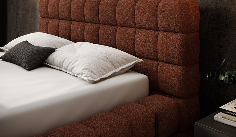 Magentta Upholstered Bed With Container 160x200