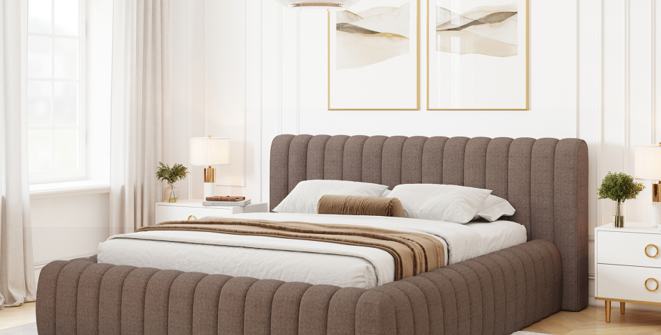 Carilla Upholstered Bed With Container 140x200