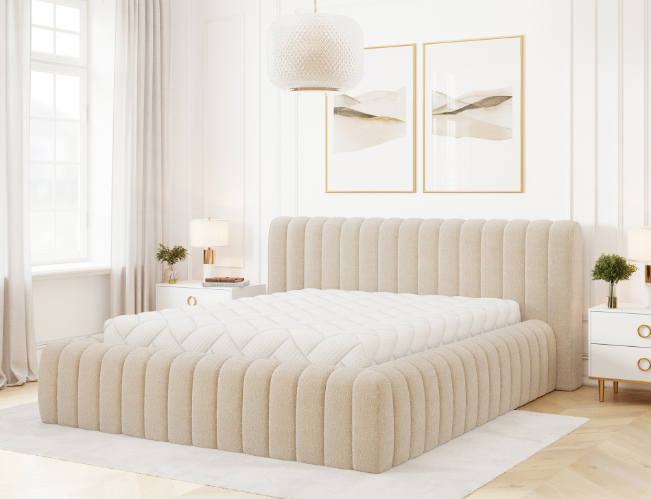 Carilla Upholstered Bed With Container 140x200