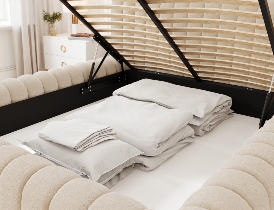 Carilla Upholstered Bed With Container 140x200