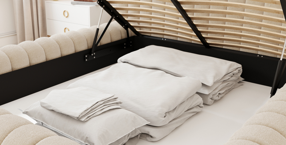 Carilla Upholstered Bed With Container 140x200