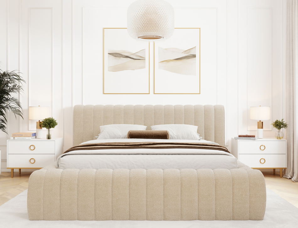 Carilla Upholstered Bed With Container 140x200