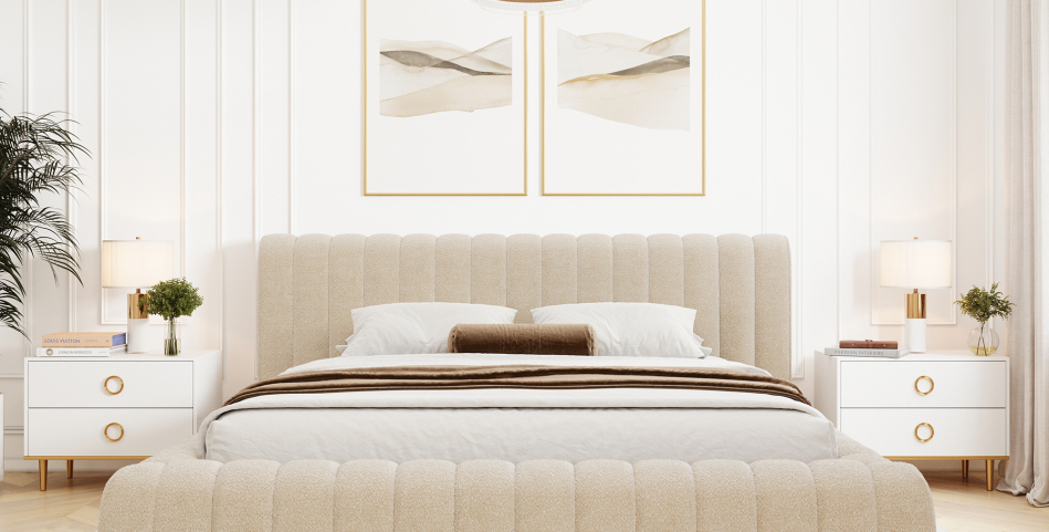 Carilla Upholstered Bed With Container 140x200