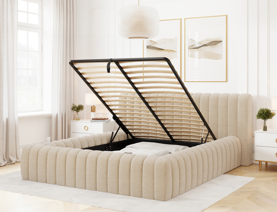 Carilla Upholstered Bed With Container 140x200