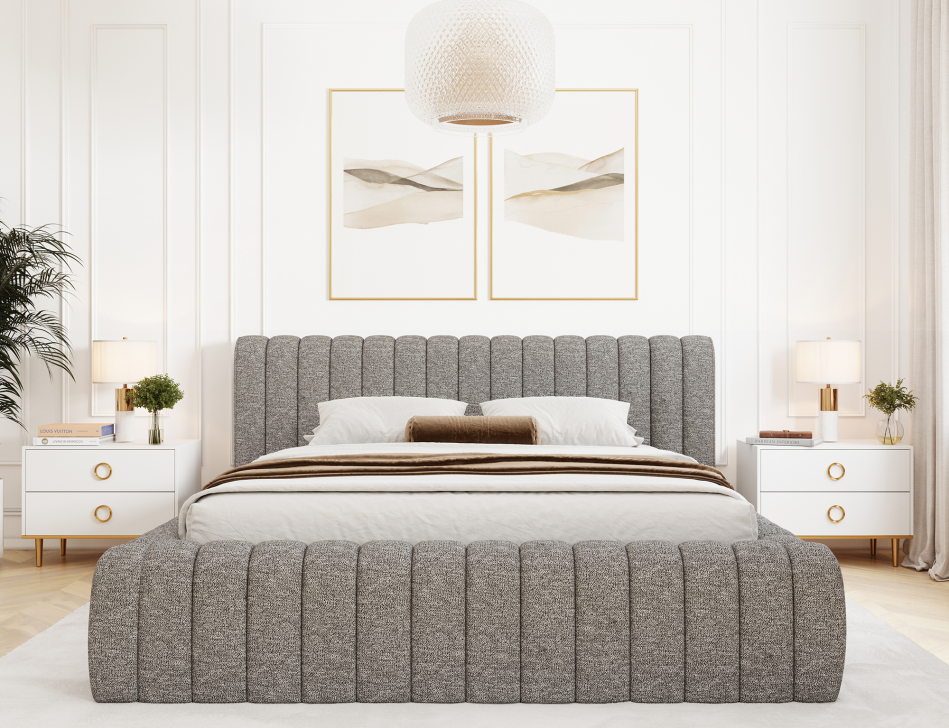 Carilla Upholstered Bed With Container 180x200