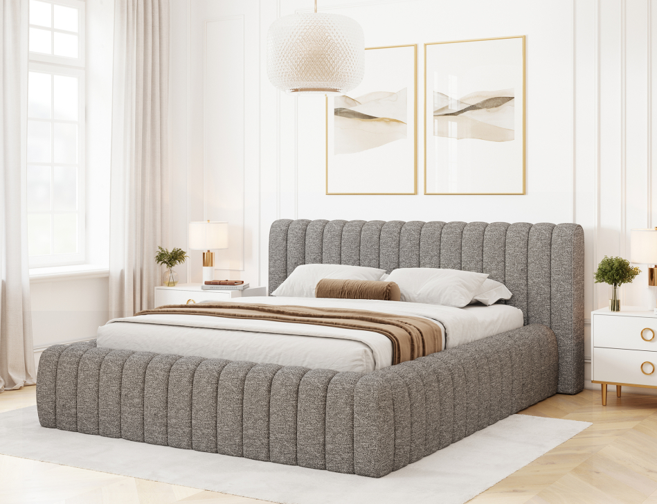 Carilla Upholstered Bed With Container 180x200