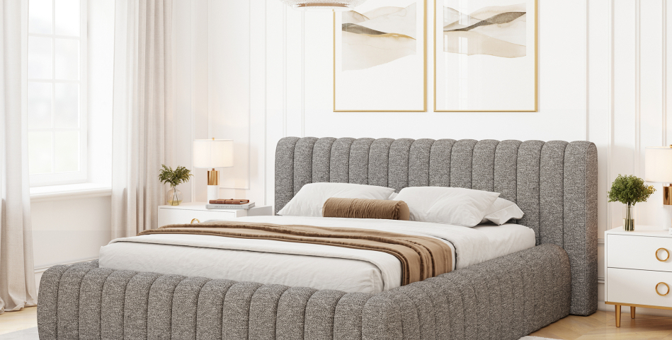 Carilla Upholstered Bed With Container 180x200