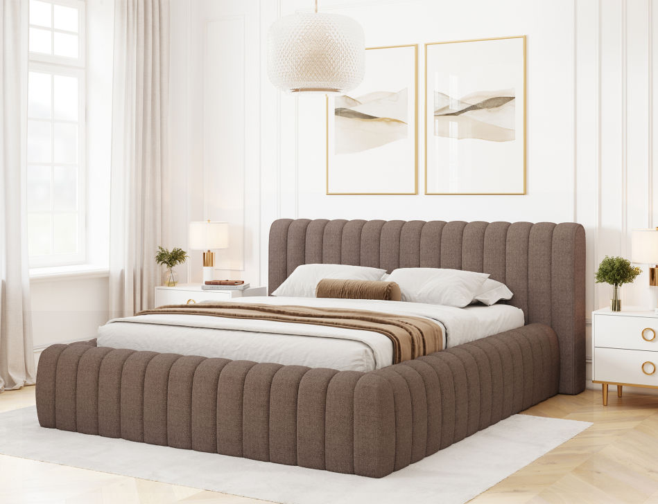 Carilla Upholstered Bed With Container 180x200