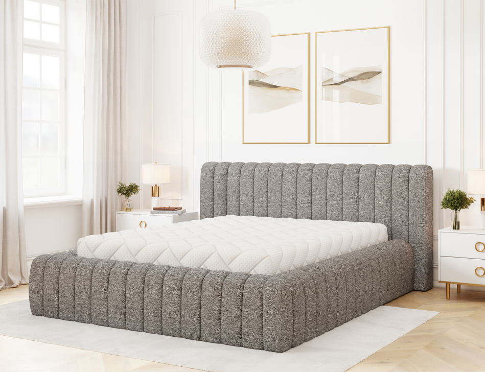 Carilla Upholstered Bed With Container 180x200