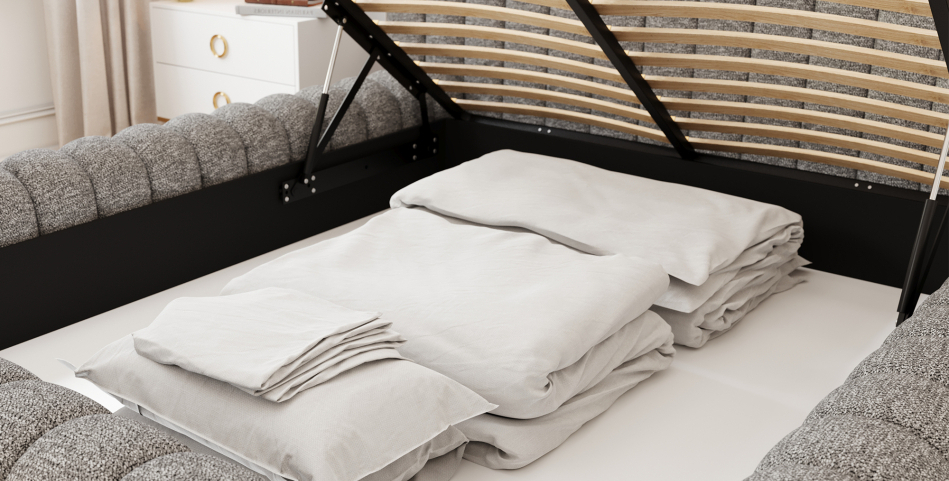 Carilla Upholstered Bed With Container 180x200