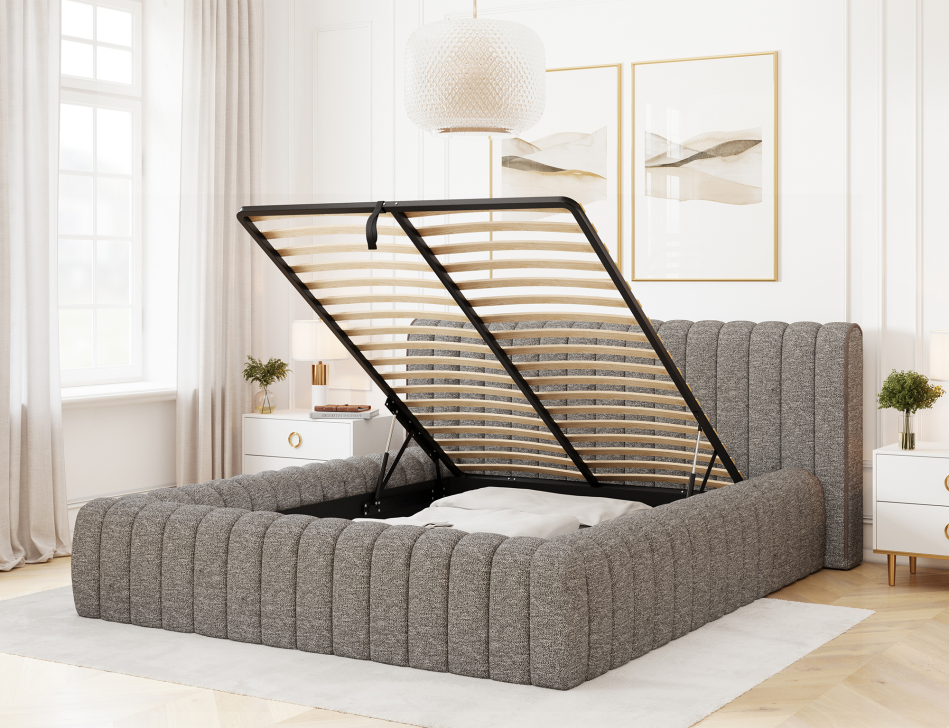 Carilla Upholstered Bed With Container 180x200
