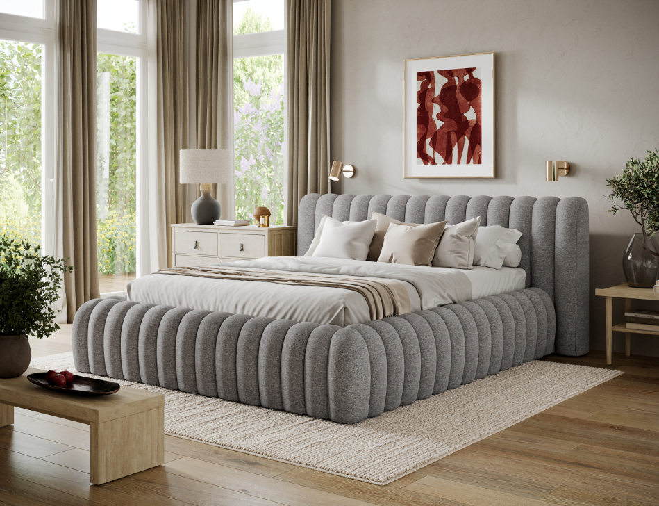 Carilla Upholstered Bed With Container 160x200