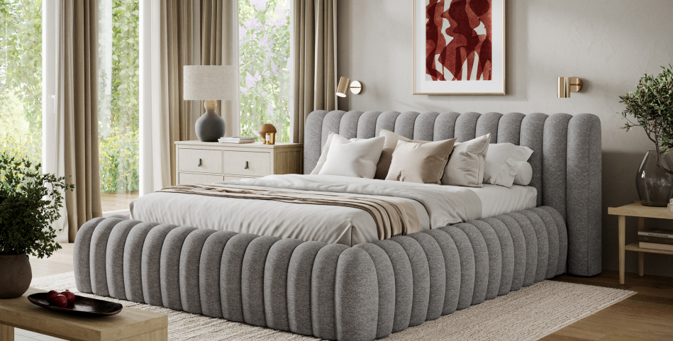 Carilla Upholstered Bed With Container 160x200