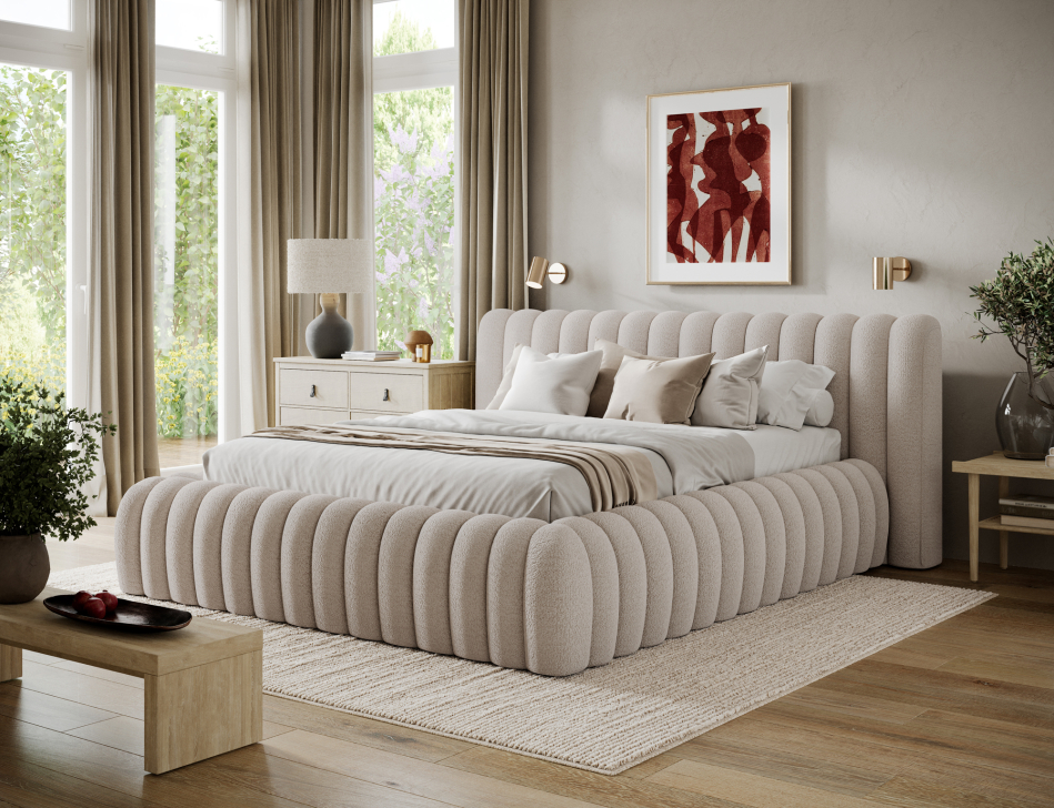 Carilla Upholstered Bed With Container 160x200
