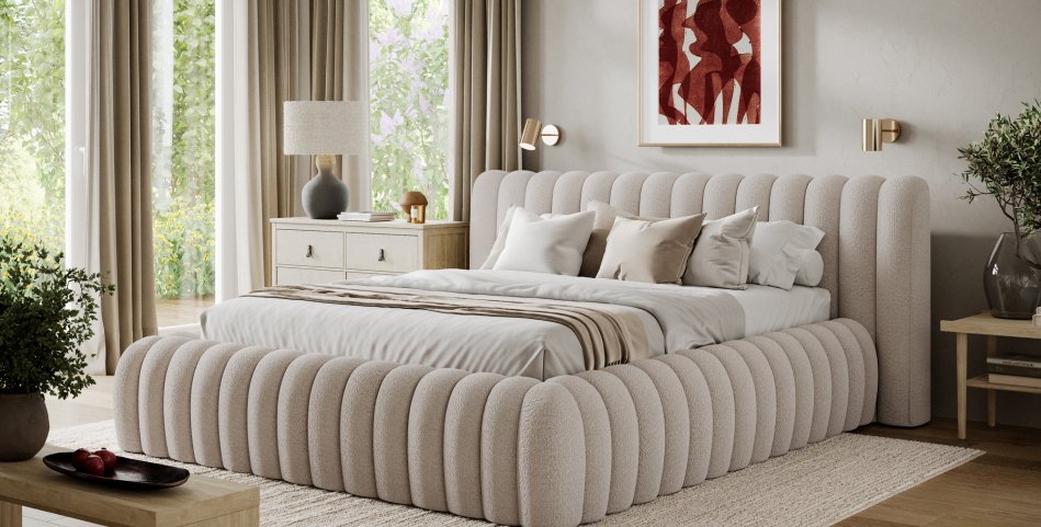 Carilla Upholstered Bed With Container 160x200