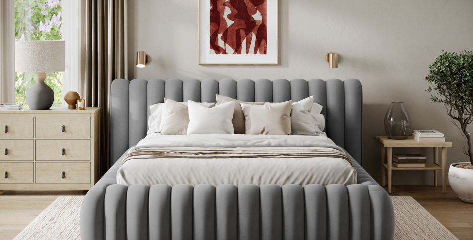 Carilla Upholstered Bed With Container 160x200