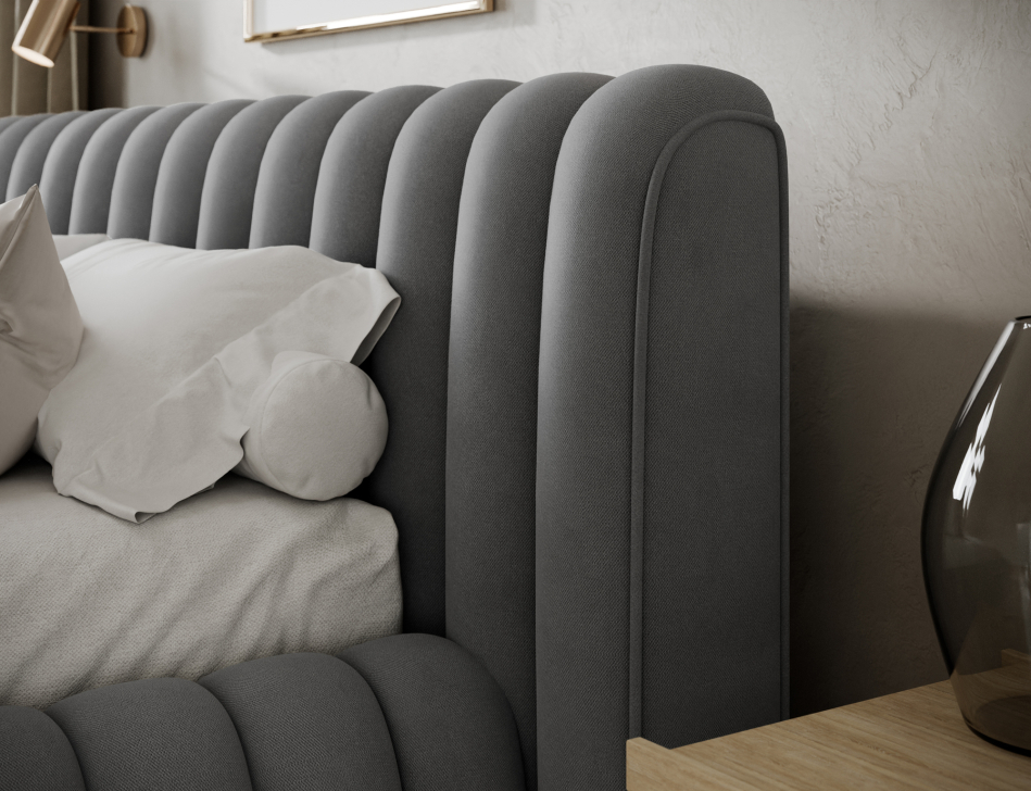 Carilla Upholstered Bed With Container 160x200
