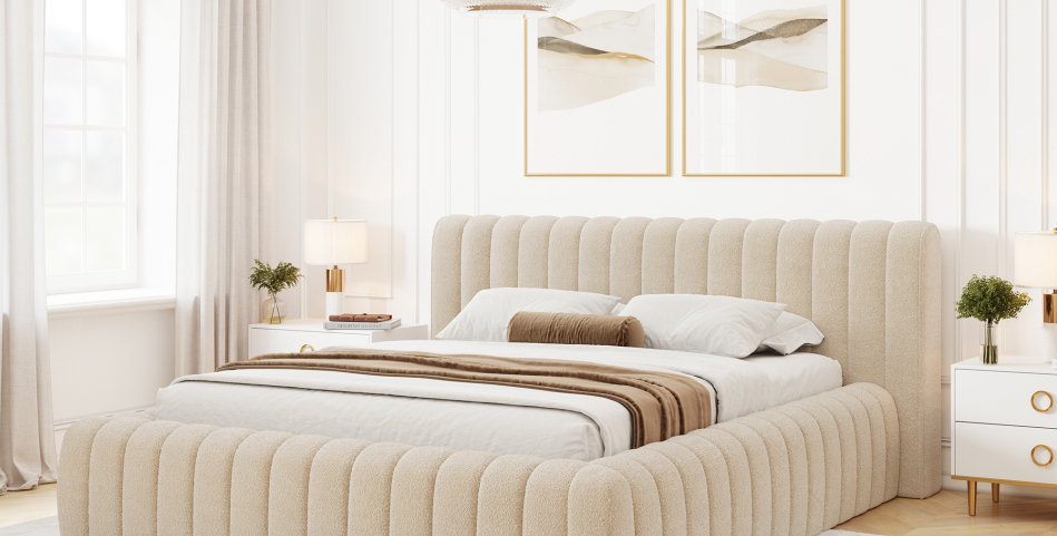 Carilla Upholstered Bed With Container 160x200