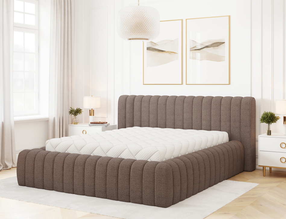 Carilla Upholstered Bed With Container 160x200