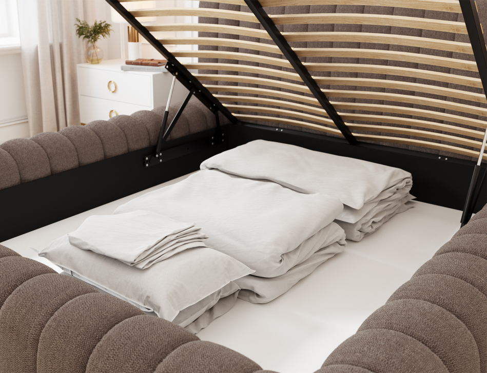 Carilla Upholstered Bed With Container 160x200