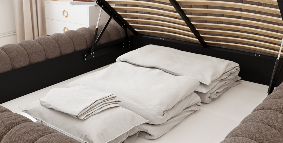 Carilla Upholstered Bed With Container 160x200