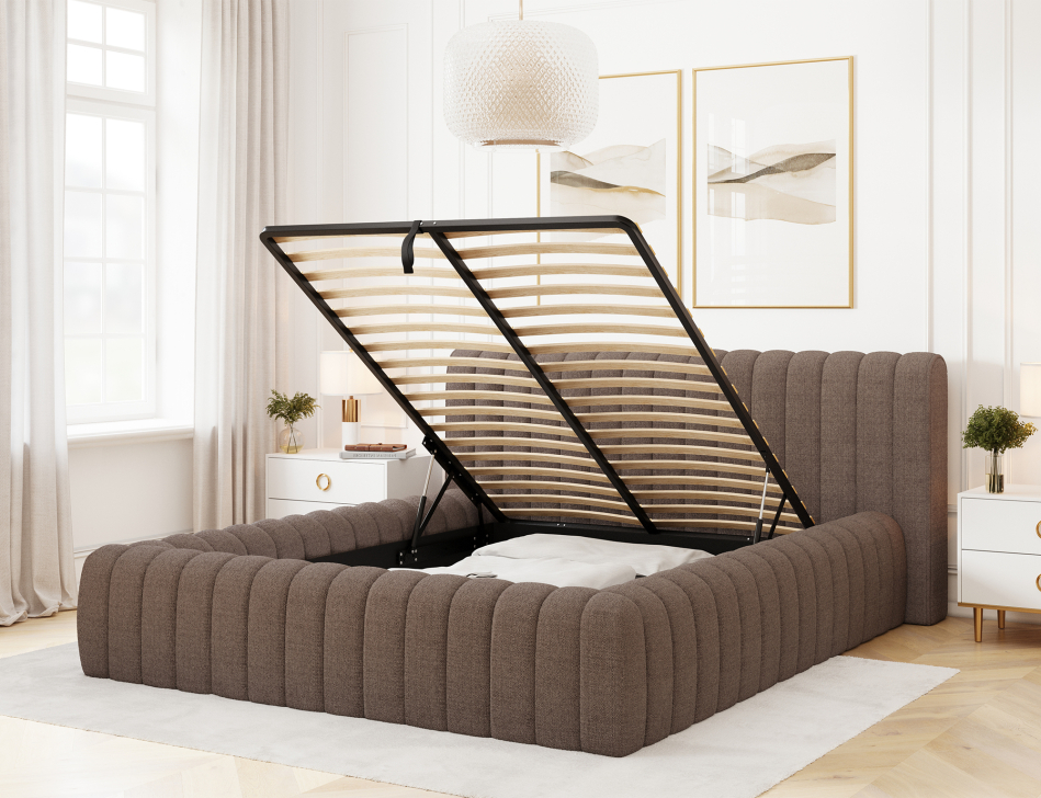 Carilla Upholstered Bed With Container 160x200