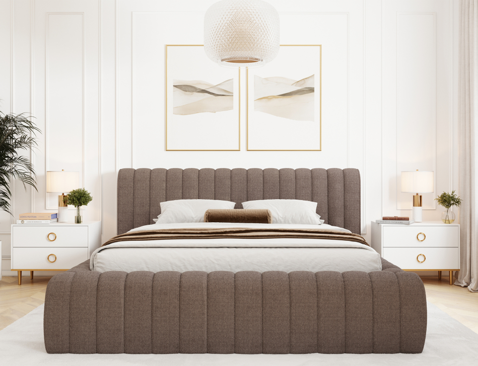 Carilla Upholstered Bed With Container 160x200