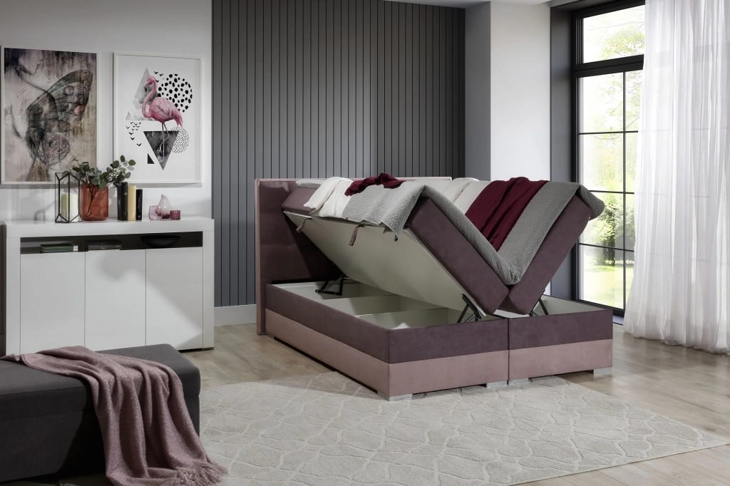 Damaso Continental Bed With Container 140x200 cm