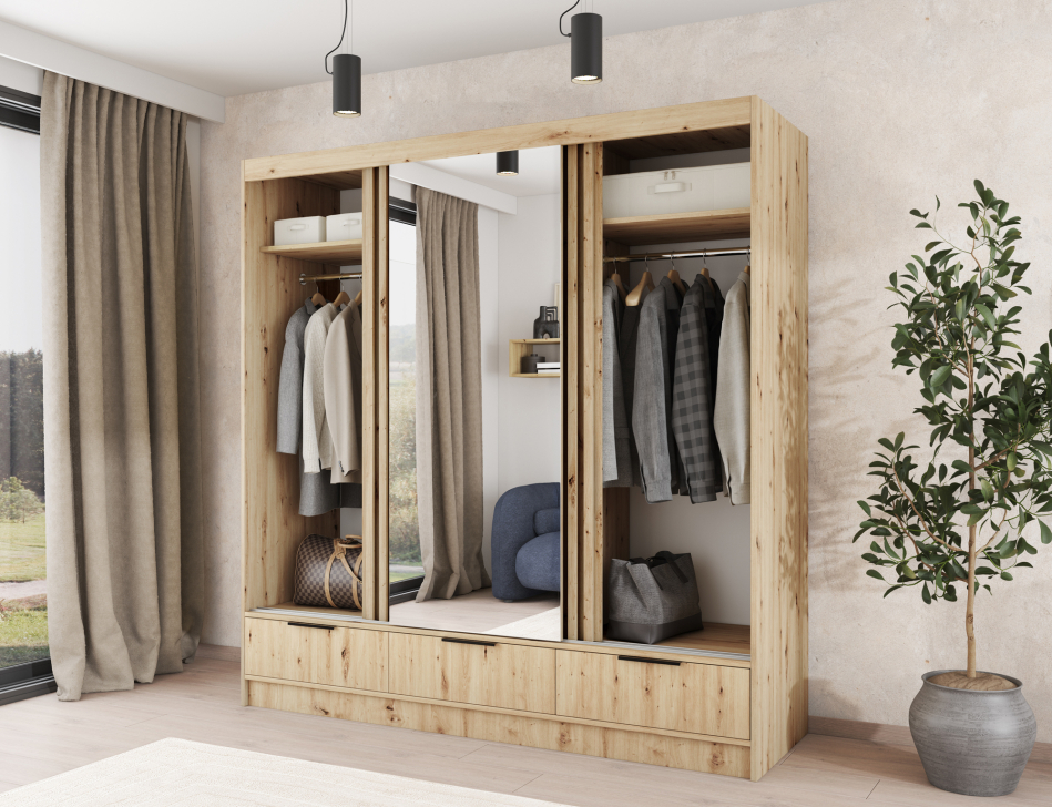 Voodi III with a mirror, 60x180 cm