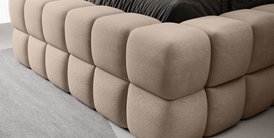 Dizzle Upholstered Bed With Container 90x200 cm