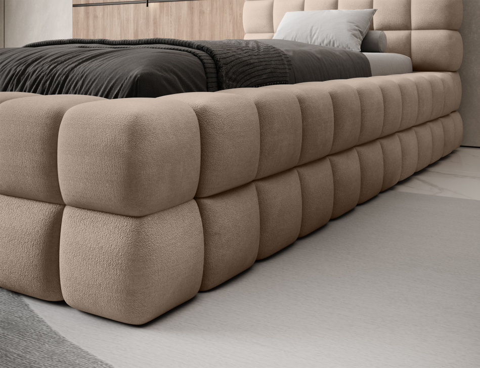 Dizzle Upholstered Bed With Container 90x200 cm