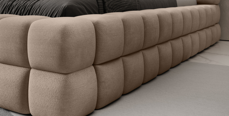 Dizzle Upholstered Bed With Container 90x200 cm