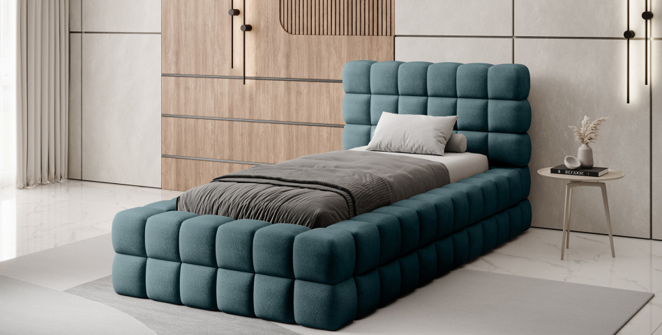 Dizzle Upholstered Bed With Container 90x200 cm