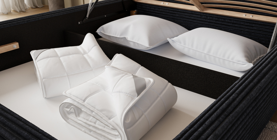 Pesillo Upholstered Bed With Container 160x200