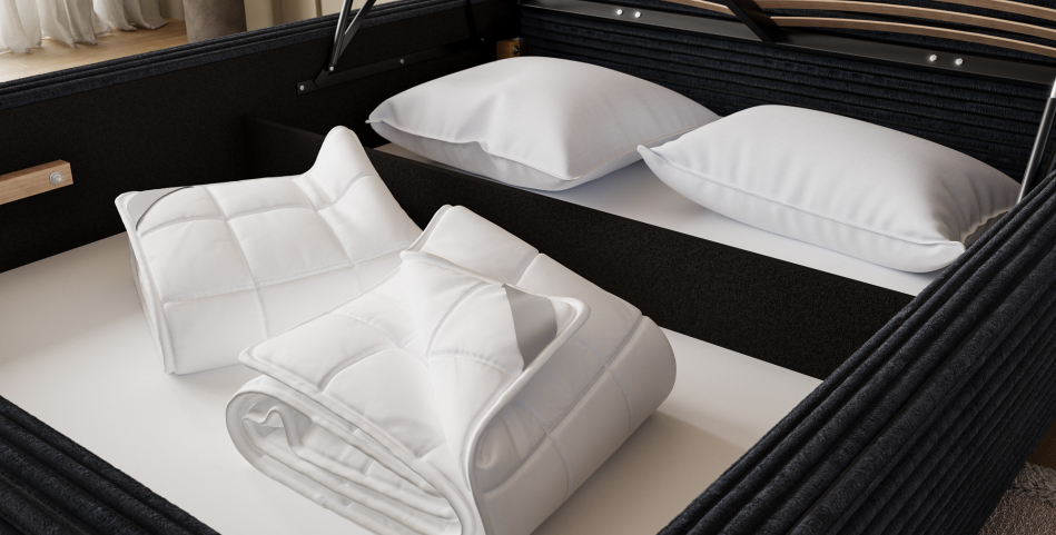 Pesillo Upholstered Bed With Container 160x200