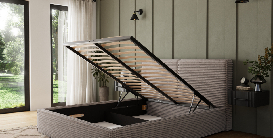 Pesillo Upholstered Bed With Container 180x200