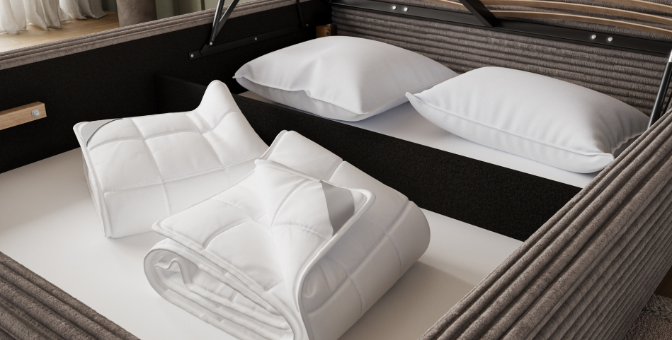 Pesillo Upholstered Bed With Container 180x200